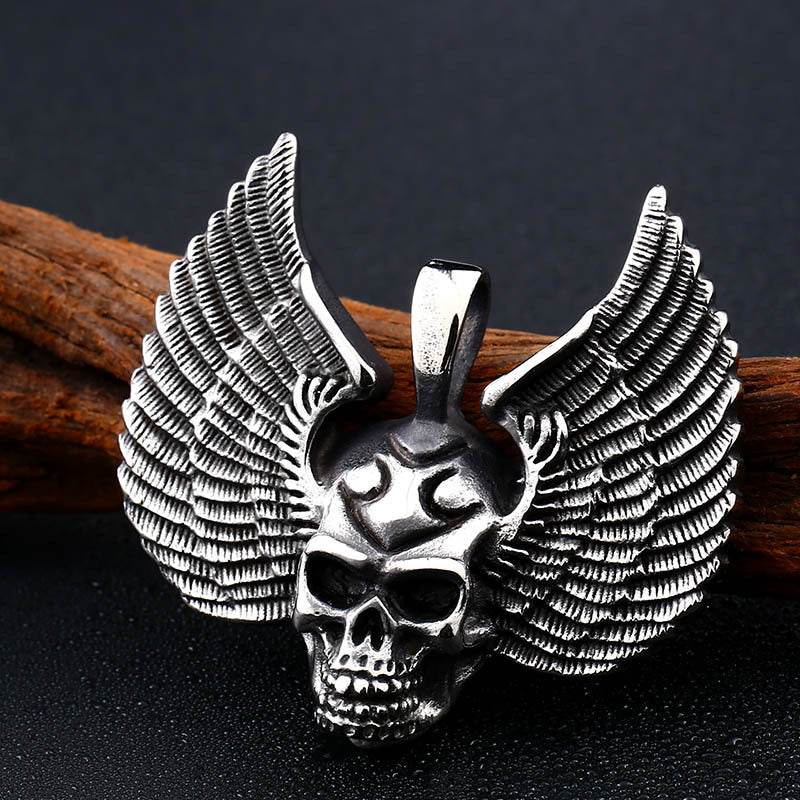 Mens Fashion Simple Skull Pendant Necklace - Mubimart