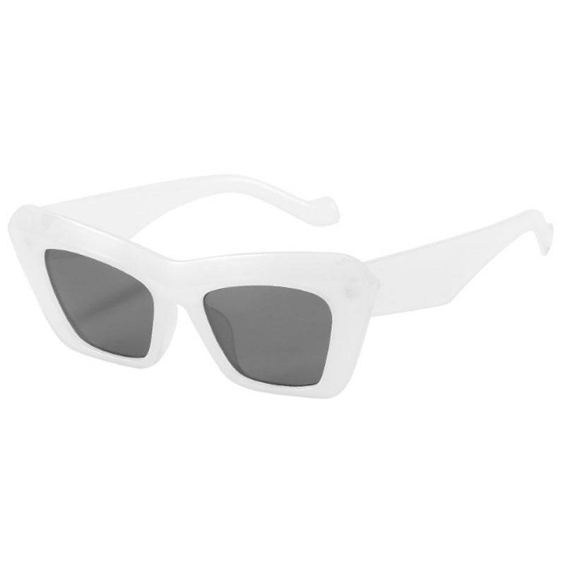 Women's Retro Hip Hop Triangle Cat Eye Sunglasses - Mubimart