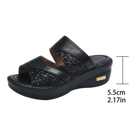 Crystal Ankle Strap Comfort Shoes Sandals Thin High Heels - Mubimart