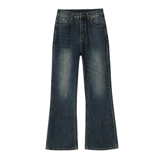 Retro Loose Micro-flared Jeans For Women - Mubimart