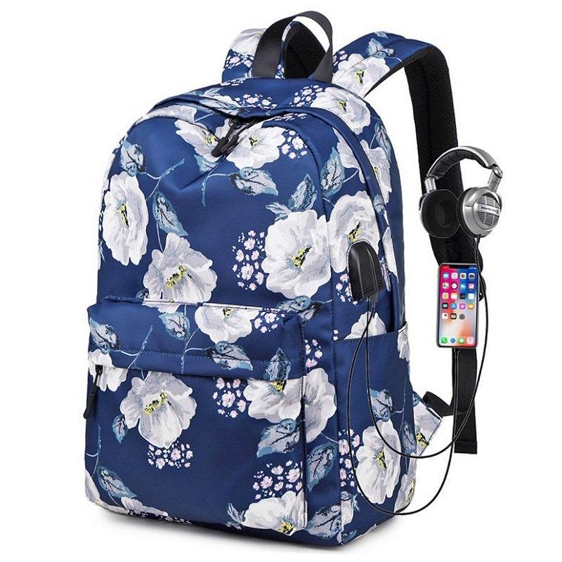 Schoolbag Outdoor Nylon Backpack For Women - Mubimart