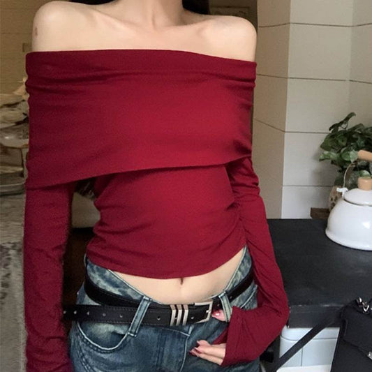 Fashion Tight Bottoming Shirt T-shirt For Women - Mubimart