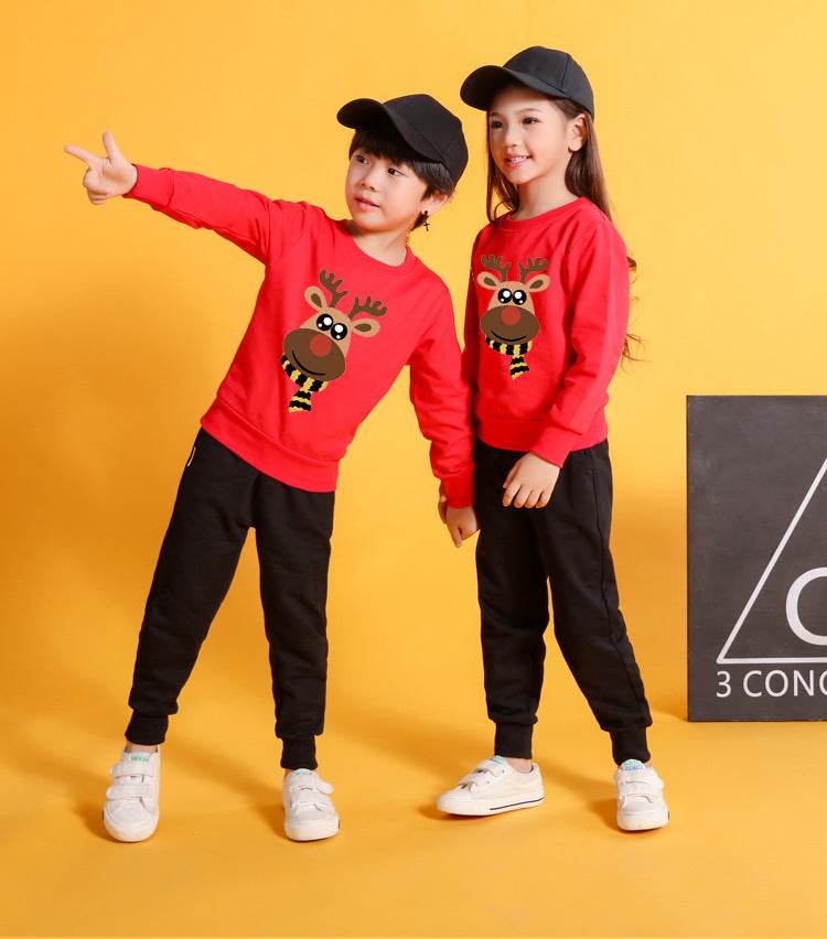 Parent-child Sweater Three-mouth Family Christmas Clothes - Mubimart