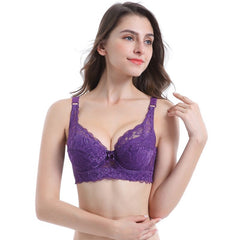 Lace Sexy Plus Size Thin Bra - Mubimart -  