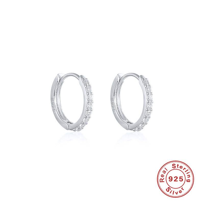 Women And Men Silver Earrings Hoops - Mubimart
