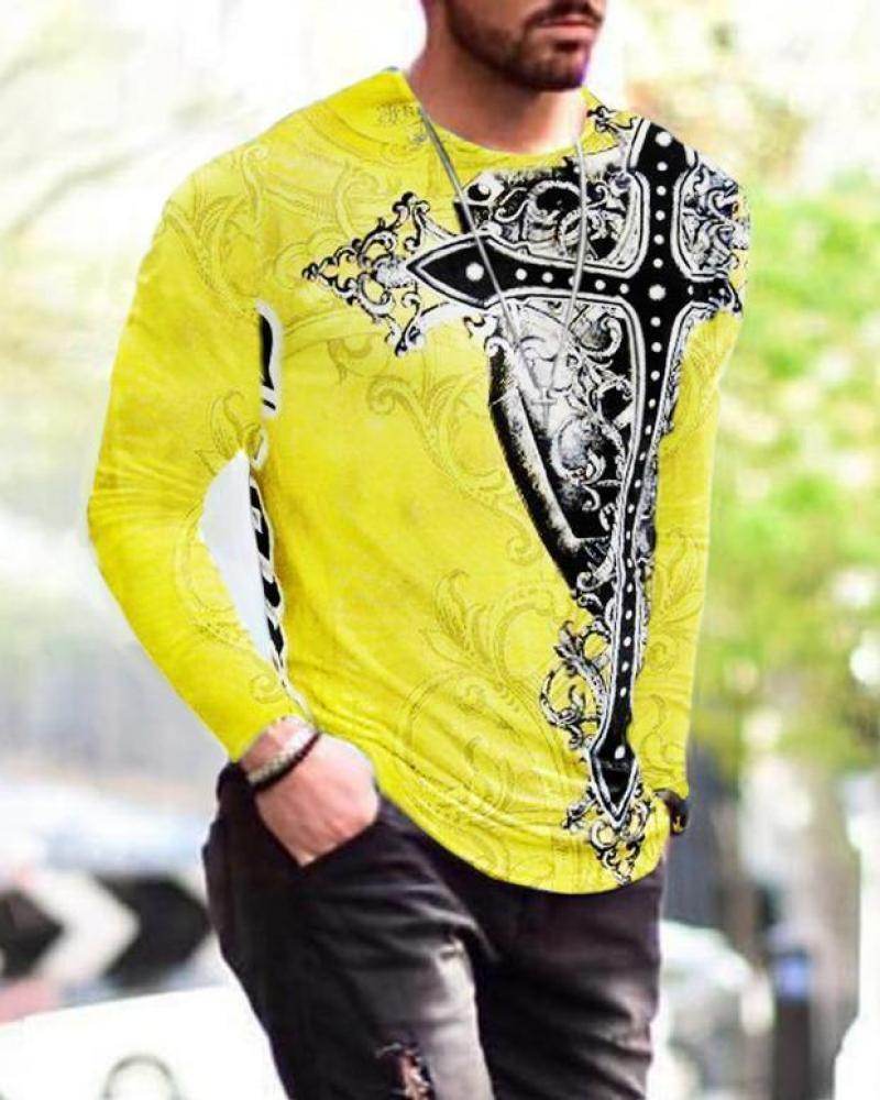 Mens Letter Crew Neck Slim Fit Casual Print T Shirt - Mubimart