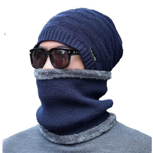 Wool Knitted Hat And Scarf Suit Men - Mubimart
