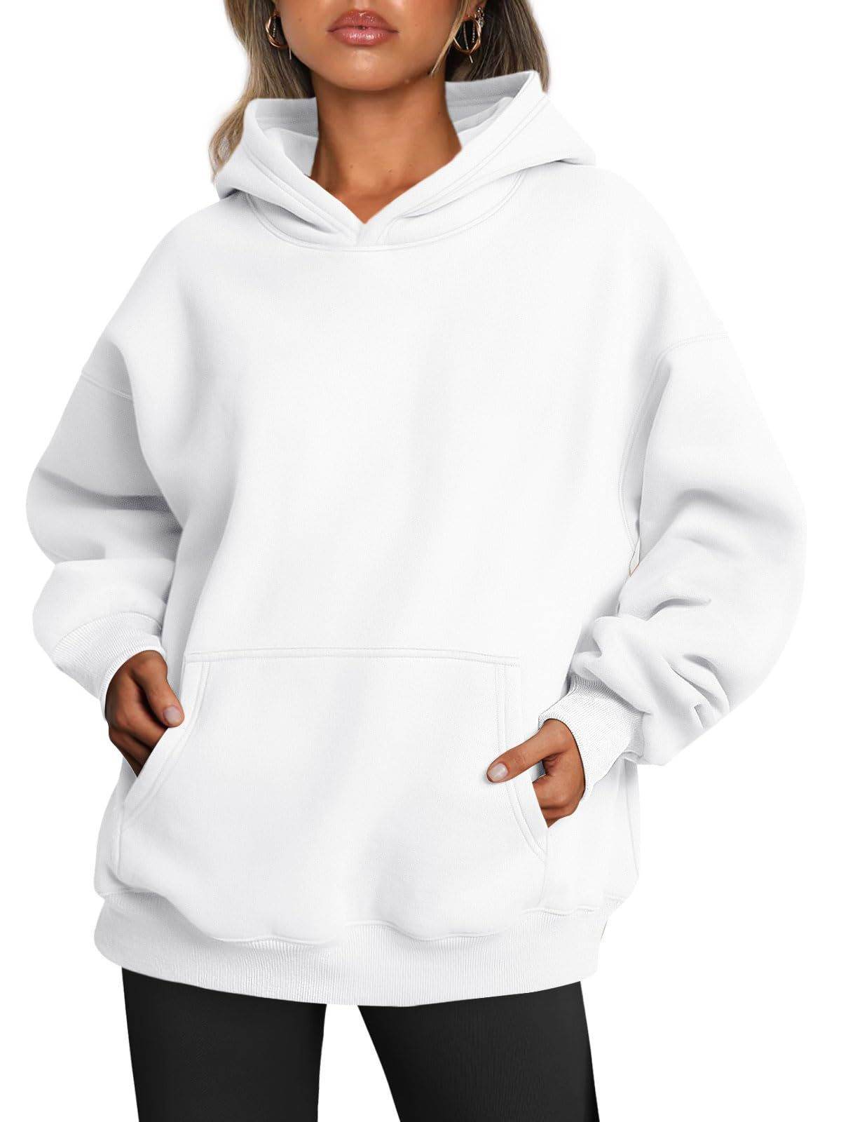 Women's Oversized Hoodies Fleece Loose Sweatshirts With Pocket Long Sleeve Pullover Hoodies Sweaters Winter Fall Outfits Sports Clothes - Mubimart