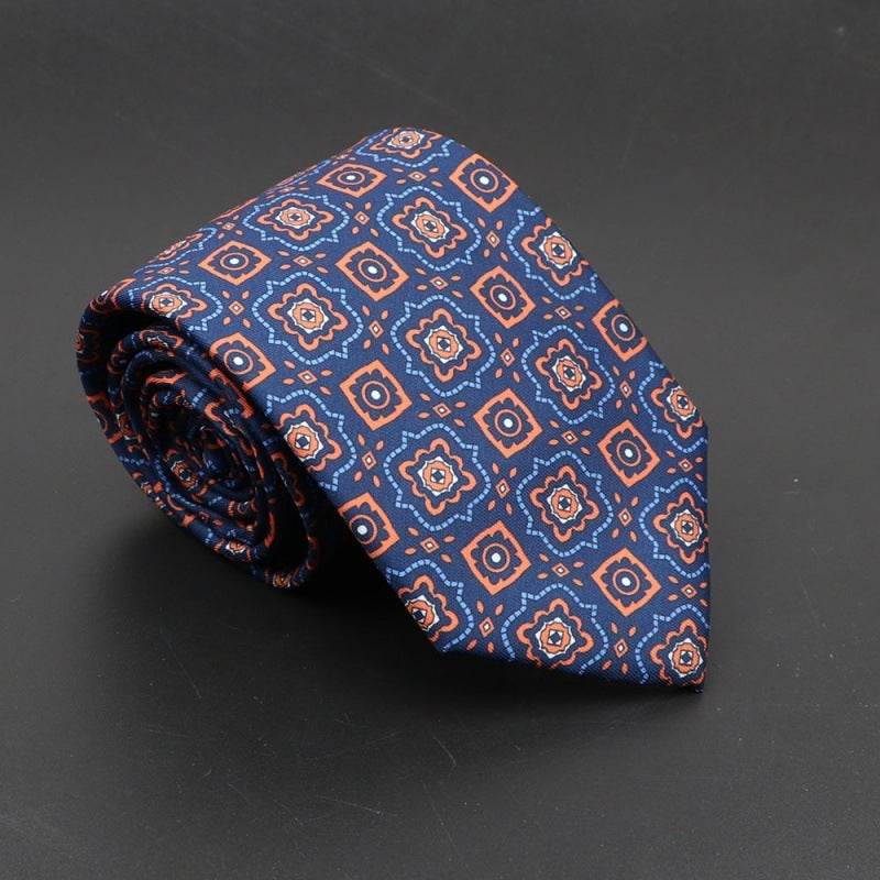 Super Soft Bohemian Silk Ties Men's Fashion 75mm Necktie - Mubimart