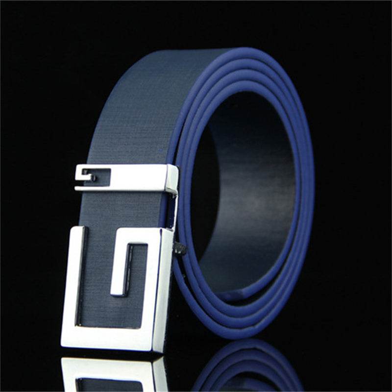 Men's And Women's Fashionable And Simple Smooth Buckle Belts - Mubimart