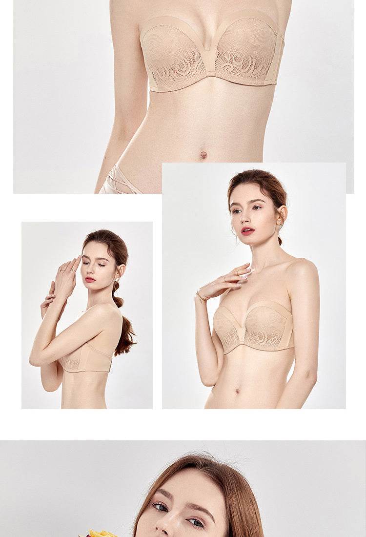 Strapless Non-slip Thin Tube Top Bra Invisible - Mubimart