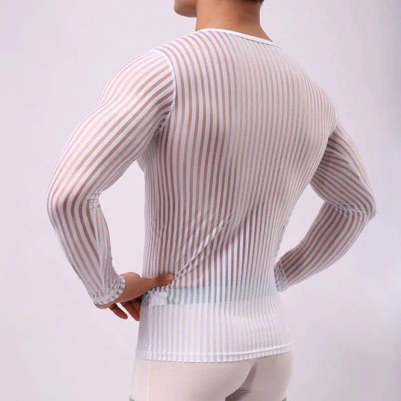 Mesh Men's Undershirt Slim Fit - Mubimart