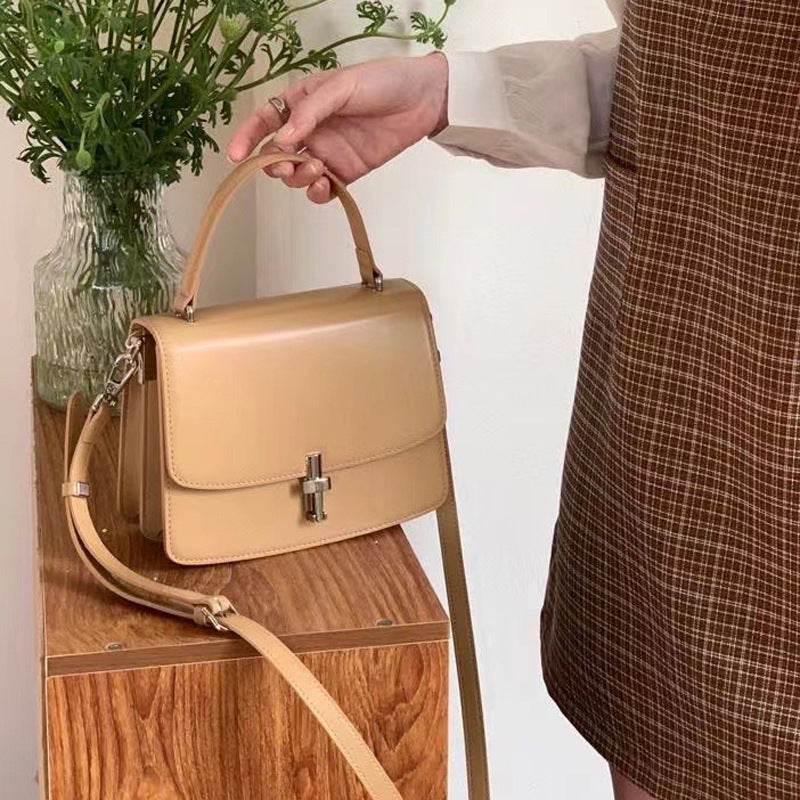Crossbody Genuine Leather Saddle Bag Women - Mubimart