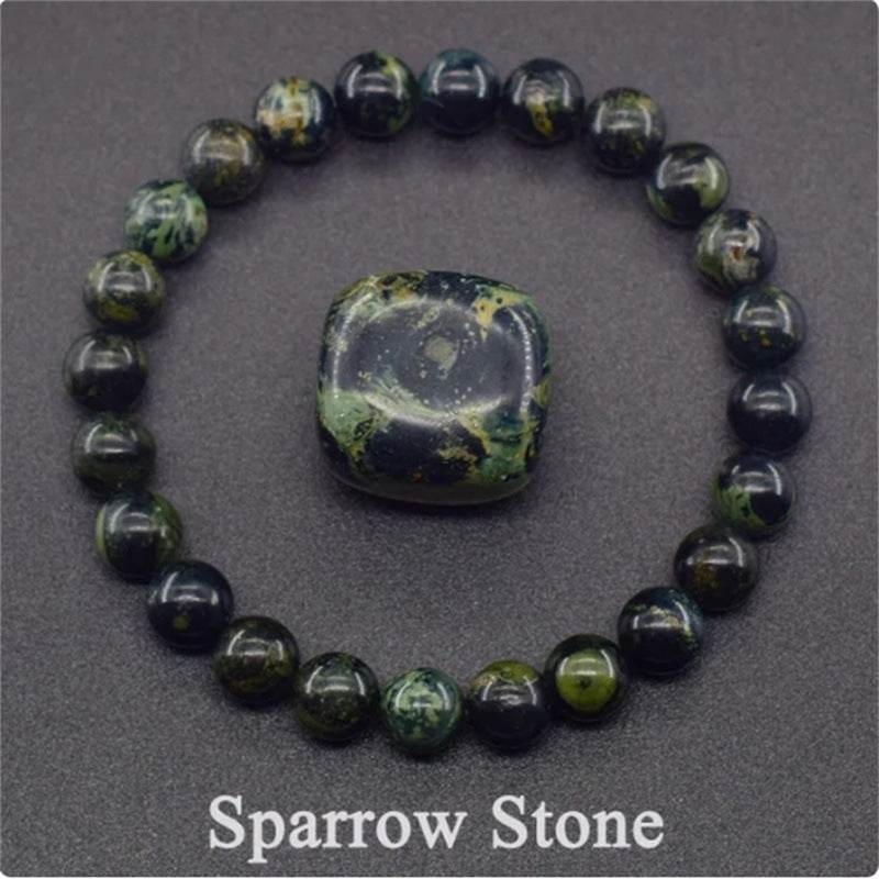 Natural Stone Elastic String Beaded Bracelet Jewelry Stone Tiger Eye Beaded Yoga Bracelets For Men Women - Mubimart