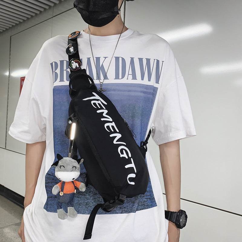 Mens Casual Fashion Sports Shoulder Chest Bag - Mubimart