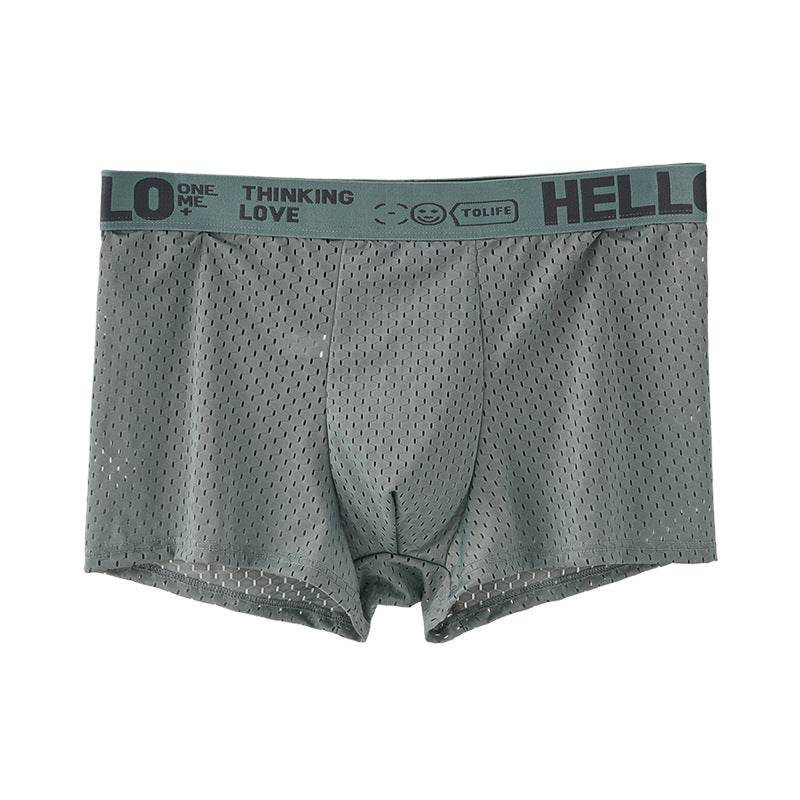 Ice Silk Mesh Boxers Cool Loose Breathable Boxers Heads - Mubimart
