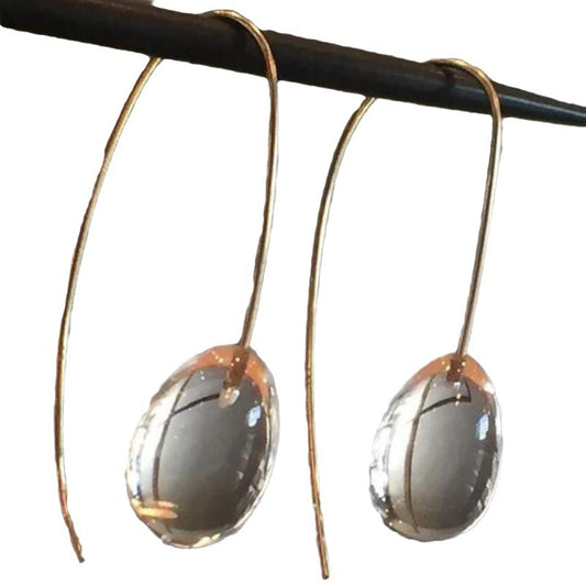 Ornament Simple Personality Glass Ball Ear Ring