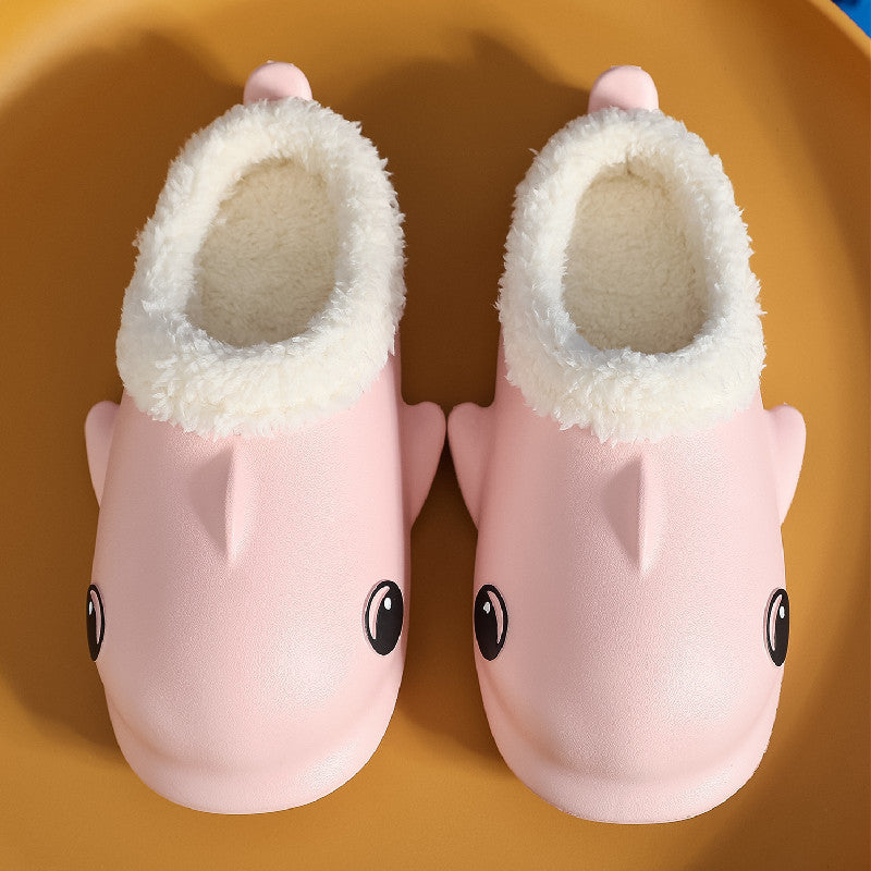 Cute Cartoon Shoes House Warm Fuzzy Slippers Women - Mubimart -  