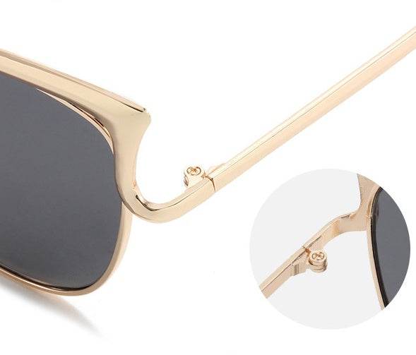 Cat Eye Sunglasses European And American Style Sunglasses Colorful Metal Frame - Mubimart
