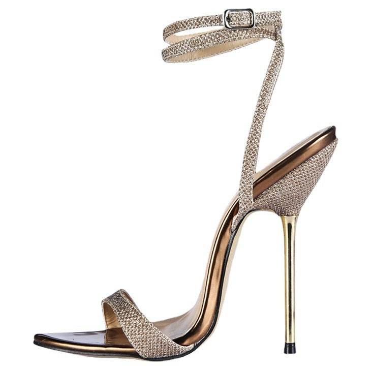 Women's Sexy Strappy High Heel Sandals - Mubimart