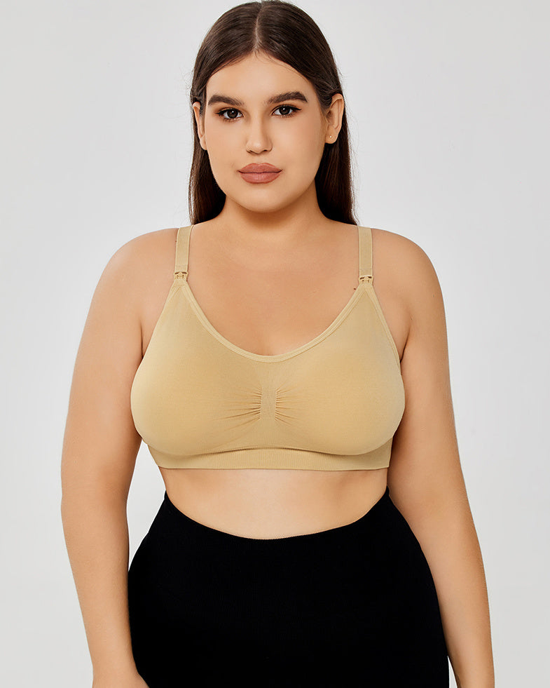 Comfortable Cotton Wirefree Bra - Mubimart - T-shirt bra 