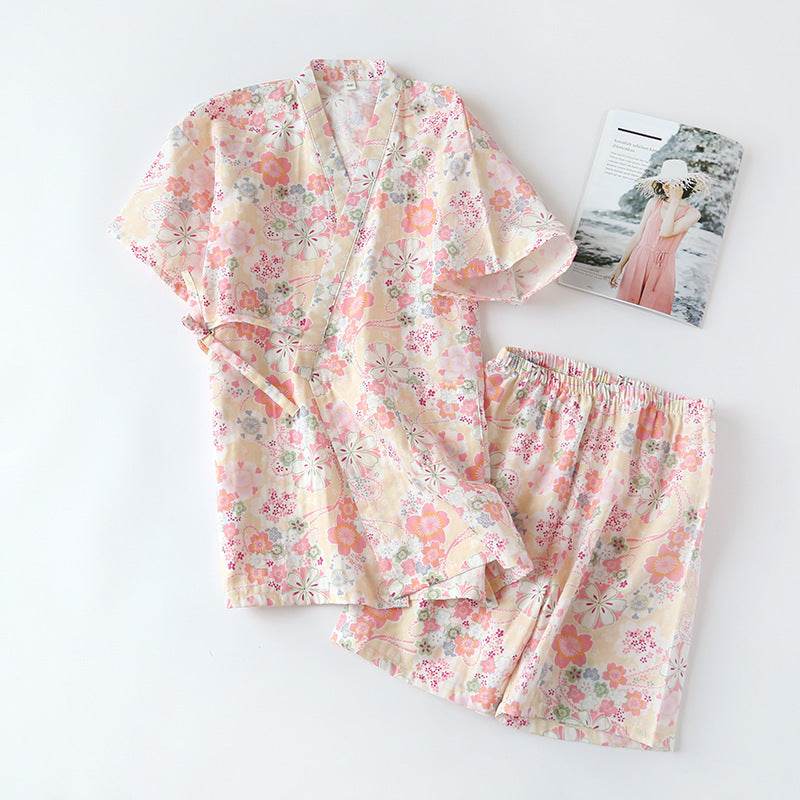 Women's Fashion Cotton Loungewear Two-piece Suit - Mubimart