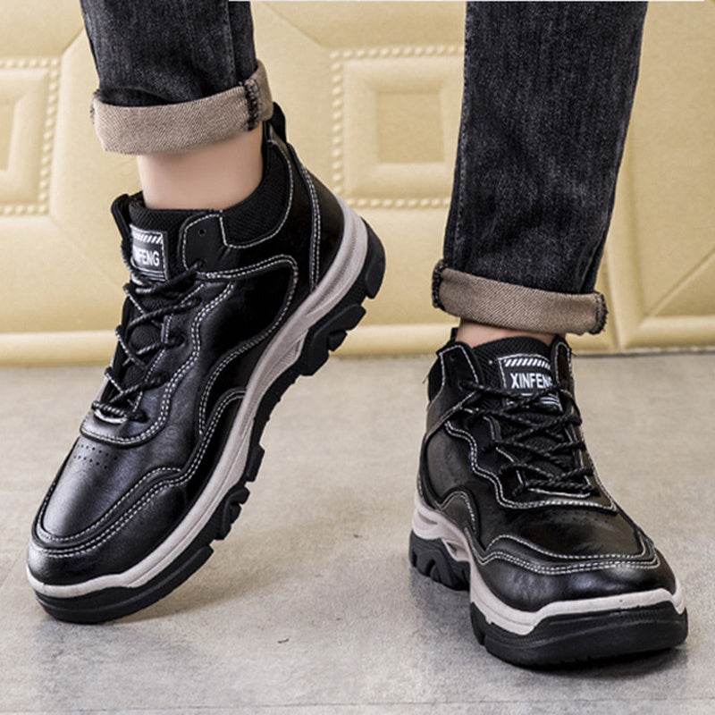 Men Boots Winter Warm Shoes Outdoor Walking Ankle Boots - Mubimart