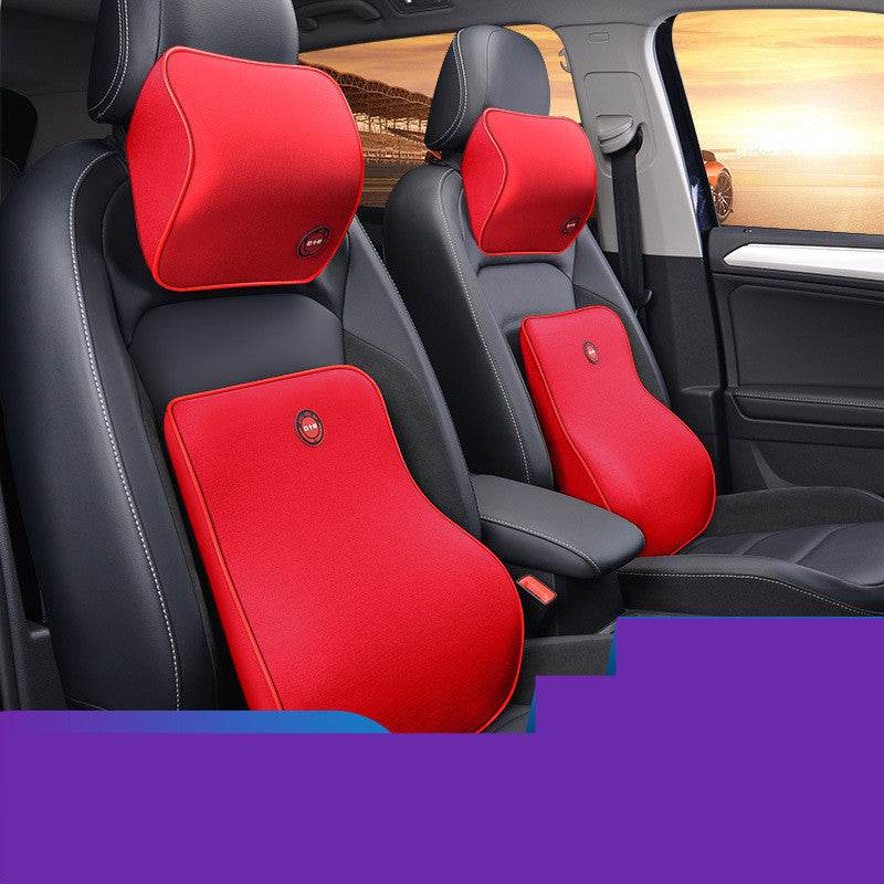 Car Headrest Neck Protector Backrest Car Seat Pillow Lumbar Pillow Memory Foam - Mubimart