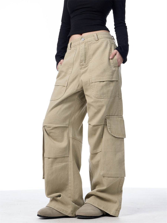 American Vintage Crumpled Cargo Jeans - Mubimart