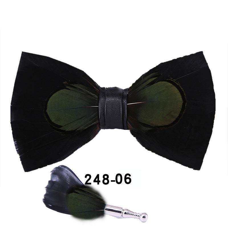 Feather Bow Tie Bow Tie - Mubimart