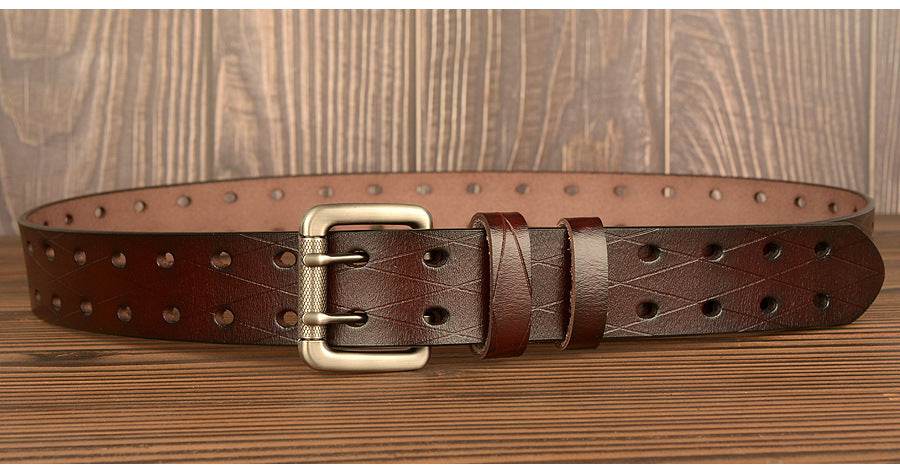 Men's Belt Leather Personality Belt Men's Casual Jeans Belt - Mubimart