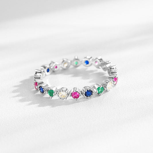 Silver Colors Zircon Ring For Women