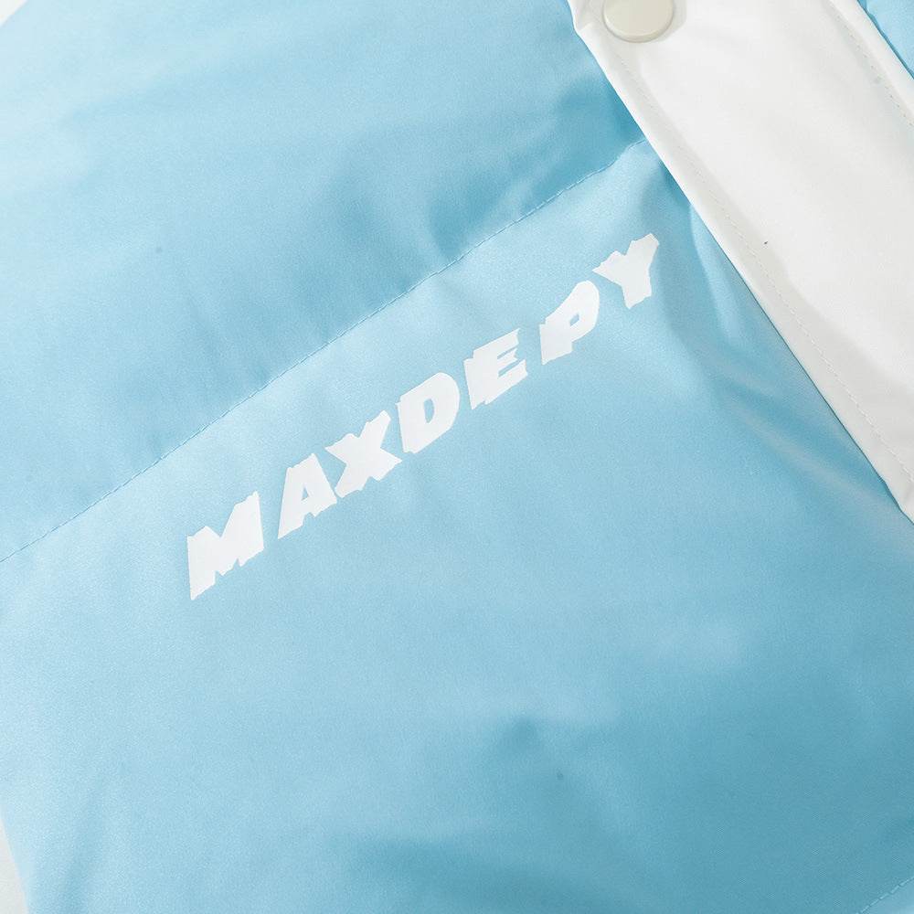 Contrast Color Thickened Puffer Jacket Cotton-padded Coat Winter Men - Mubimart