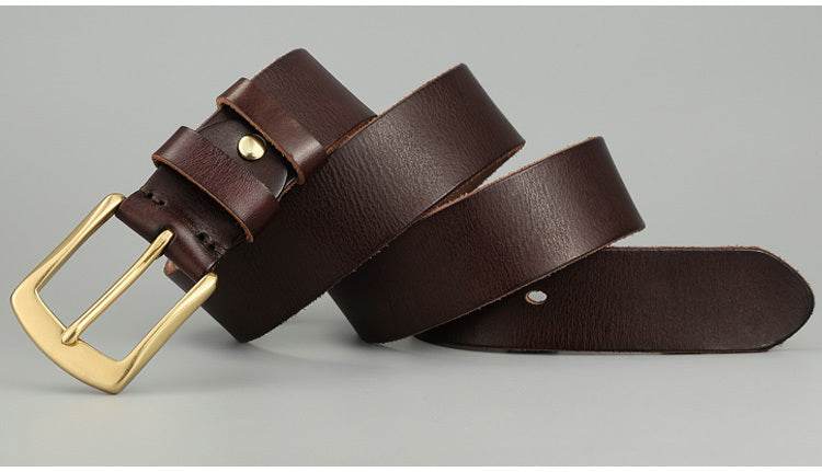 Handmade Casual Trend Men's Belts Cowhide - Mubimart