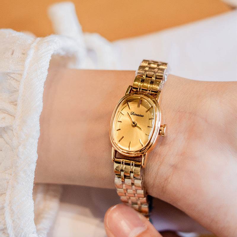 Oval Mid-ancient Steel Watch Women - Mubimart