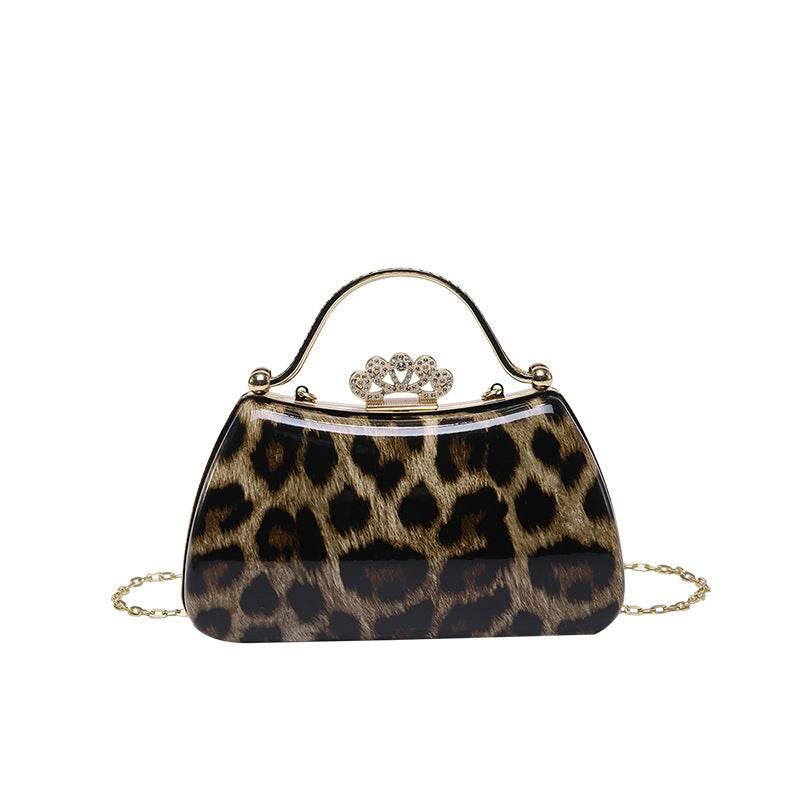 Leopard Print Fashion Retro Crossbody Bag For Women - Mubimart