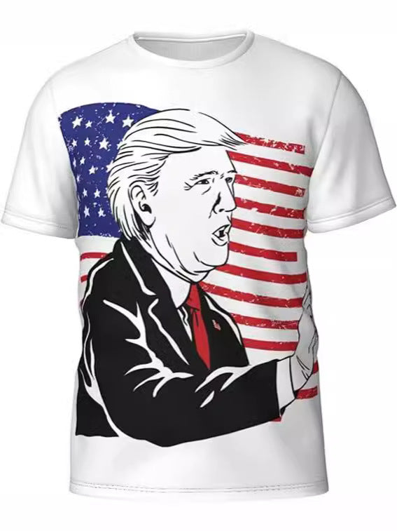 Trump T-shirt Summer Workout Running 3D Printed Pattern