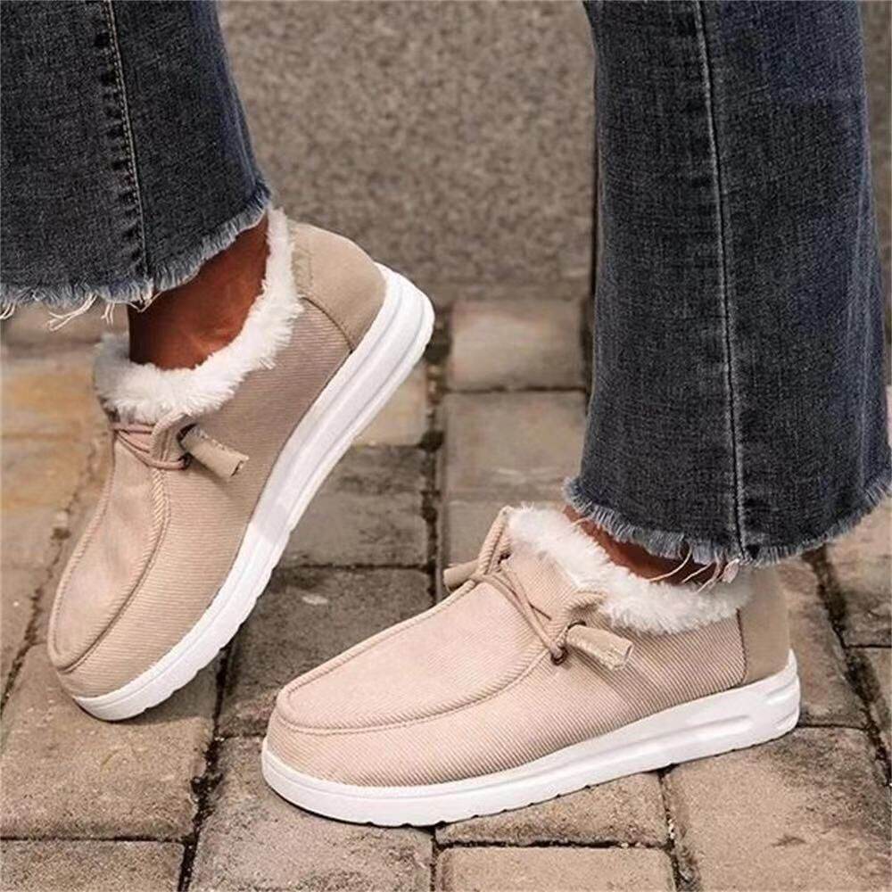 Snow Boots Women Warm Plush Ankle Boots Winter Shoes - Mubimart