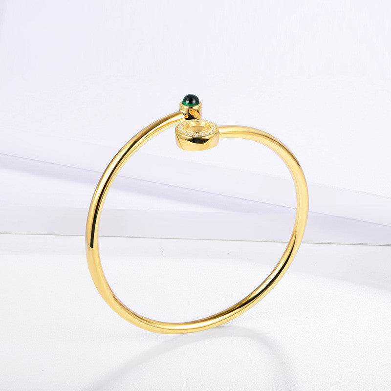 Fashion Emerald Women Bangle Street Bracelet - Mubimart