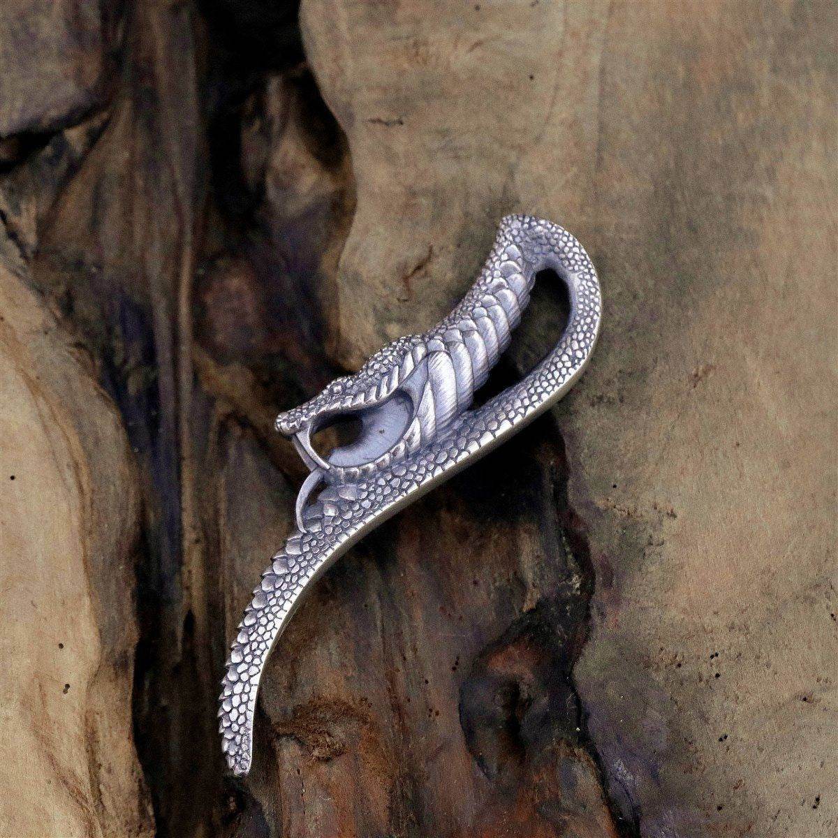 Mens Fashion Casual Personality Infinite Snake Scale Pendant Necklace - Mubimart