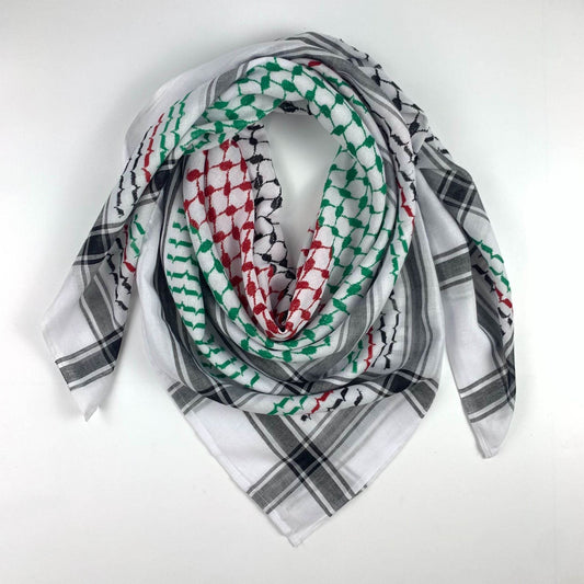 Keffiyeh Jacquard Square Scarf Men Dubai Middle East Muslim Saudi Arabia - Mubimart