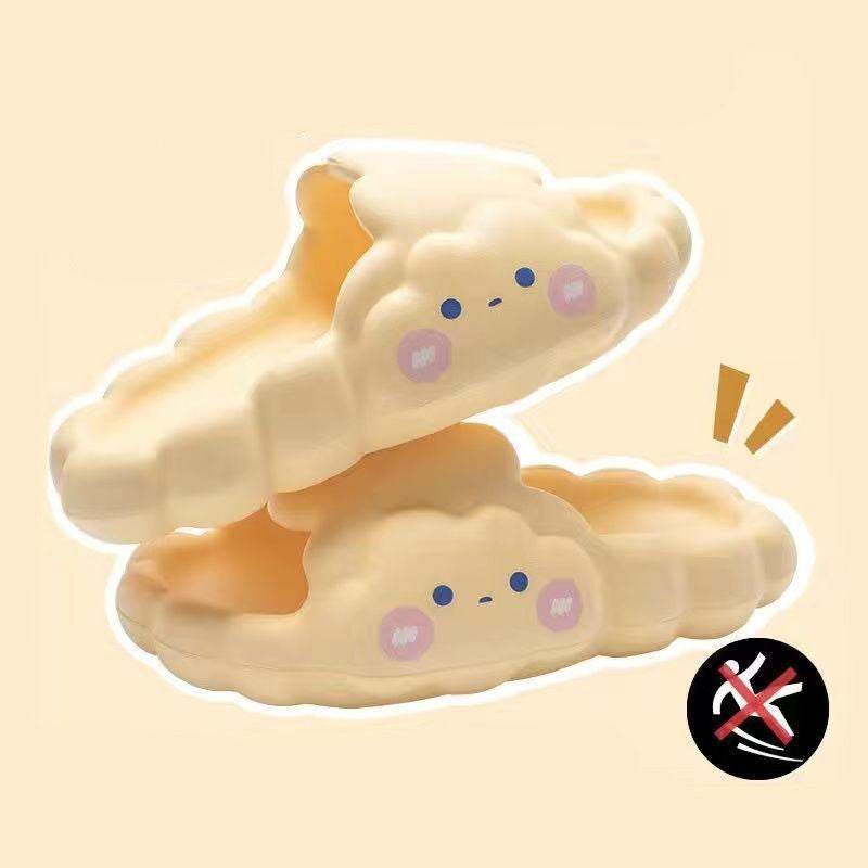 Home Bathroom Bathing Cloud Slippery Slippers - Mubimart