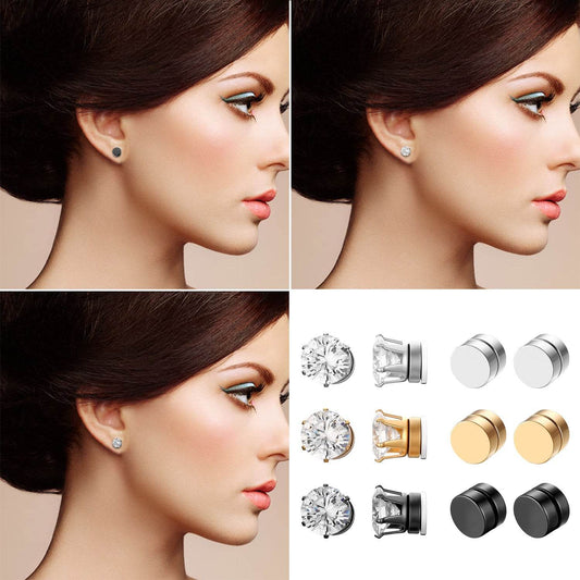 Stainless Steel Stud Earrings For Men Women Unisex - Mubimart