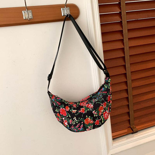 Big Flower Ethnic Crossbody Bag For Women - Mubimart