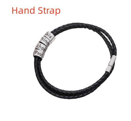 Black Leather Rope Bracelet For Men - Mubimart