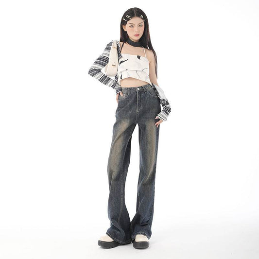 Fashionable Summer Wide-leg Skinny Jeans For Women - Mubimart