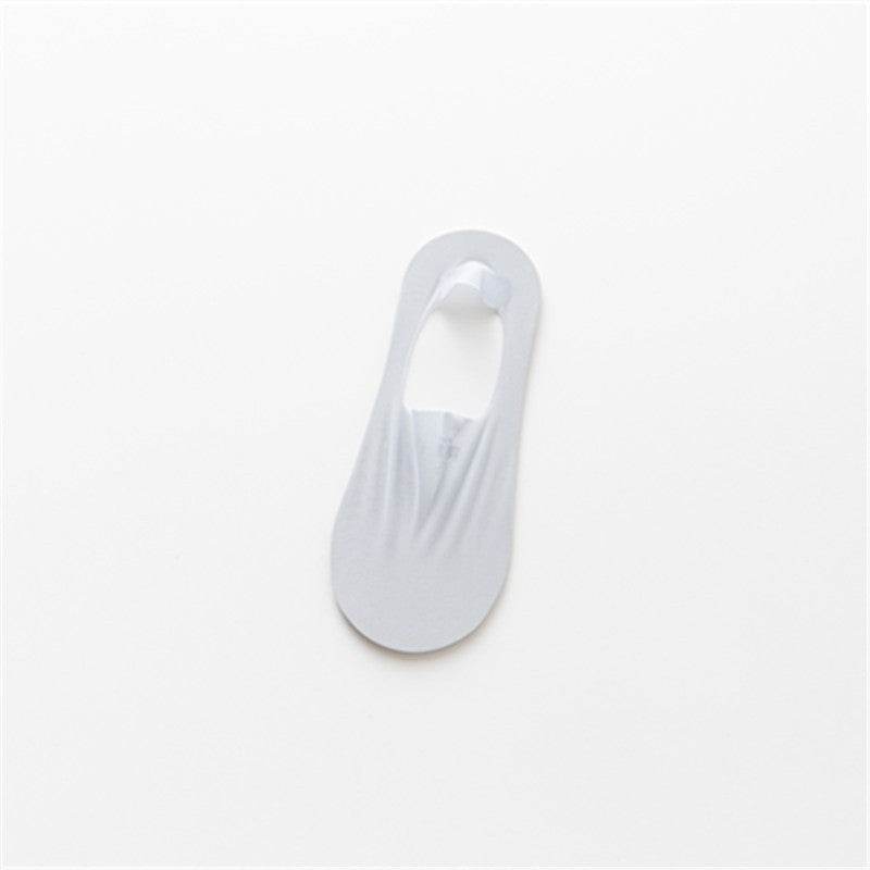 Ice Silk Low Top Socks Cotton Bottom Invisible Thin Silicone Non-slip Tight - Mubimart