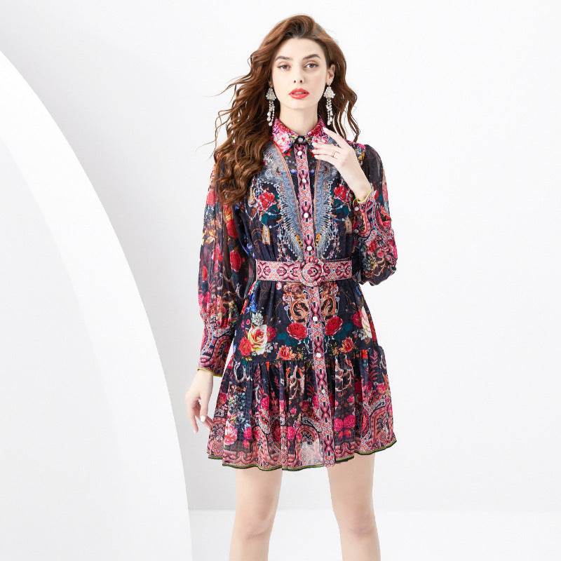 French Vintage Court Style Formal Dress - Mubimart