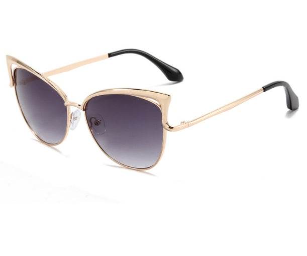 Cat Eye Sunglasses European And American Style Sunglasses Colorful Metal Frame - Mubimart