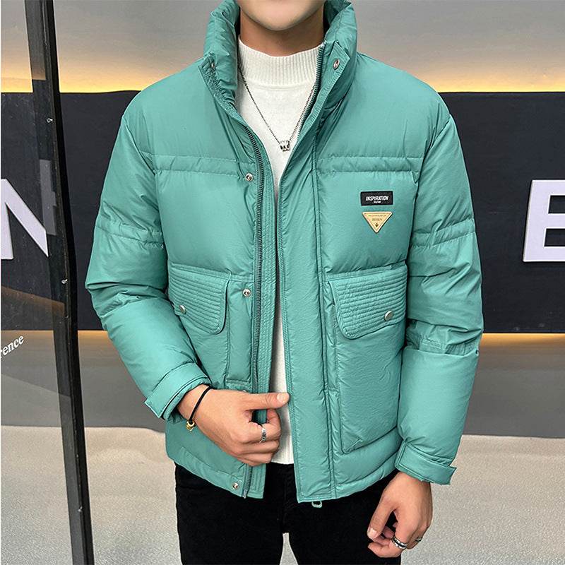 Stand Collar Casual Versatile Men's Down Jacket - Mubimart